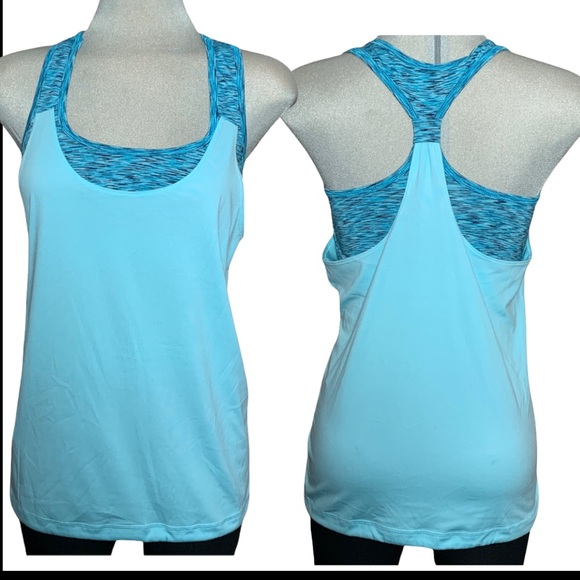 Active Wear ATHLETIC WORKS blue Tail Women’s Tank Top Size SP - Picture 1 of 9